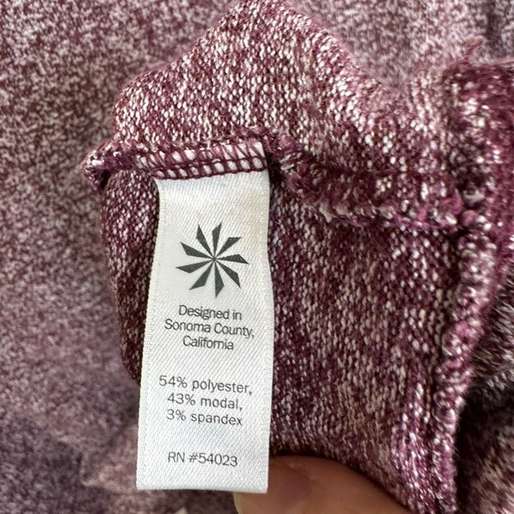Athleta‎ Luxe Pose Top S Tunic Long Sleeve Soft Stretch Purple Wine Heathered - Picture 7 of 7